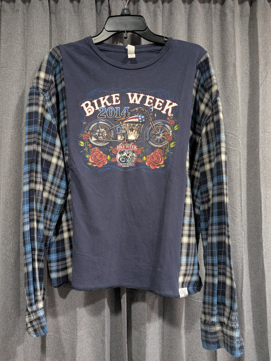 Flannel Mash Up Top - Bike Week