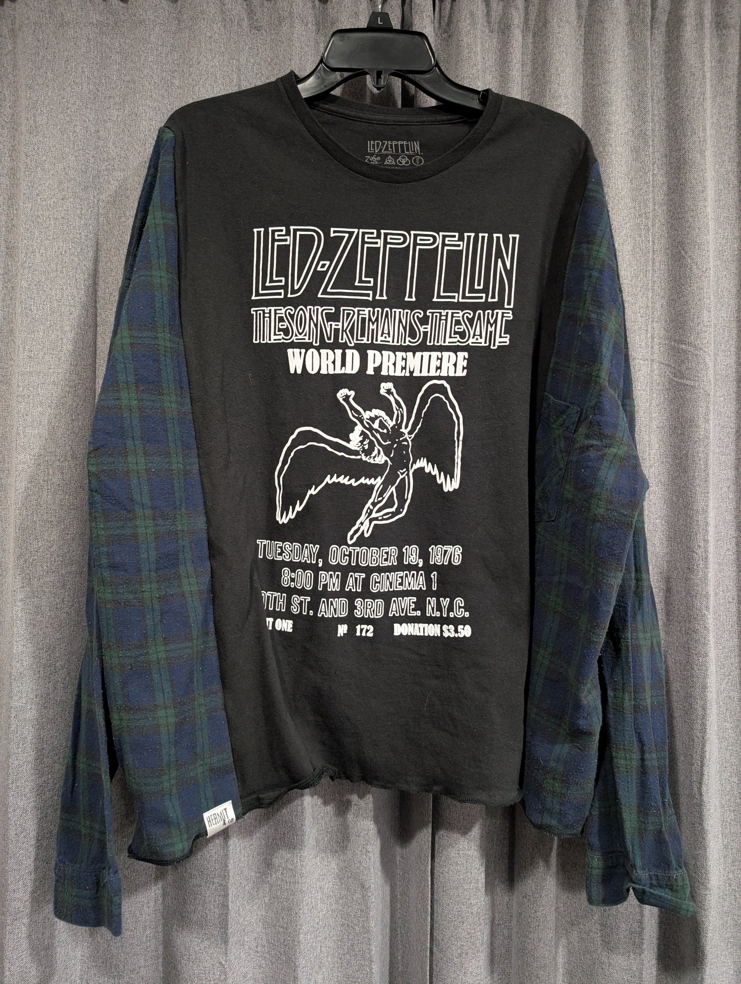 Flannel Mash Up Top - Led Zeppelin Song Remains the Same
