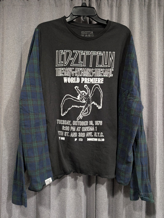 Flannel Mash Up Top - Led Zeppelin Song Remains the Same