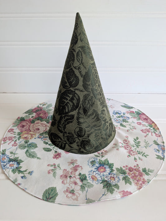Floral Whimsy Floppy Witch Hat - 24