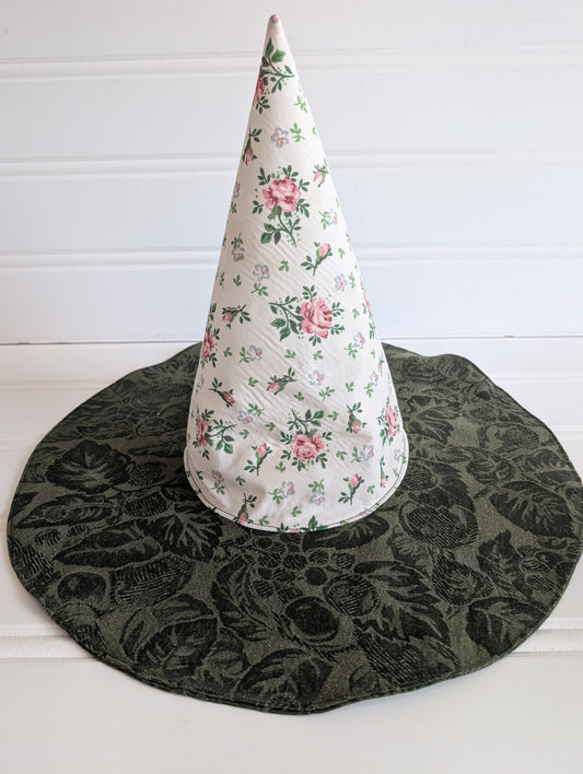 Floral Whimsy Floppy Witch Hat - 22