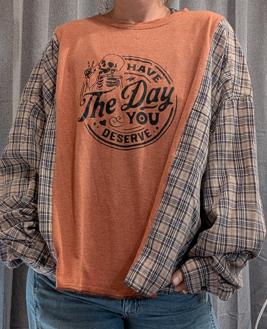 Flannel Mash Up Top - Day you Deserve