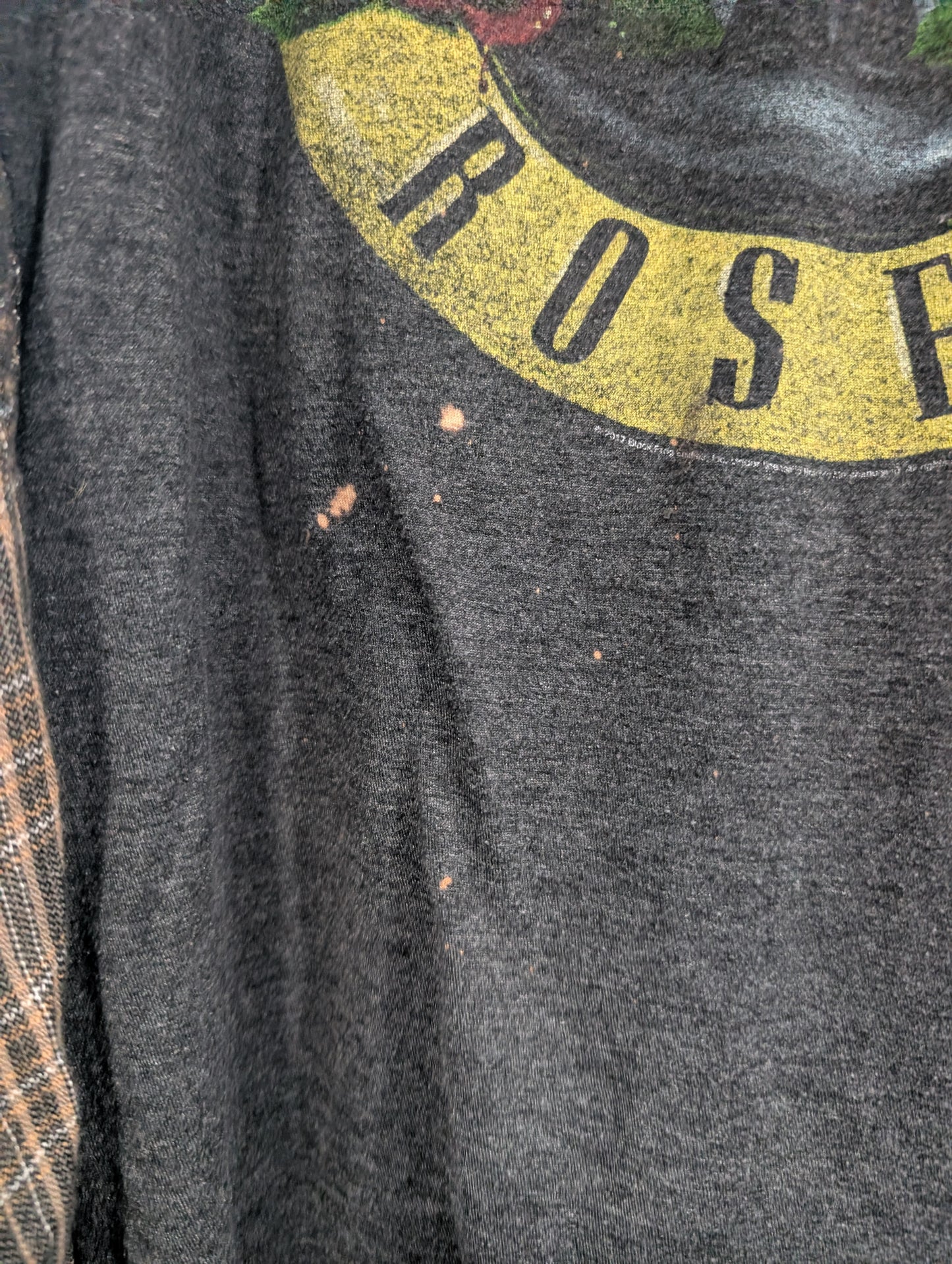 Flannel Mash Up Top - Guns and Roses Was Here