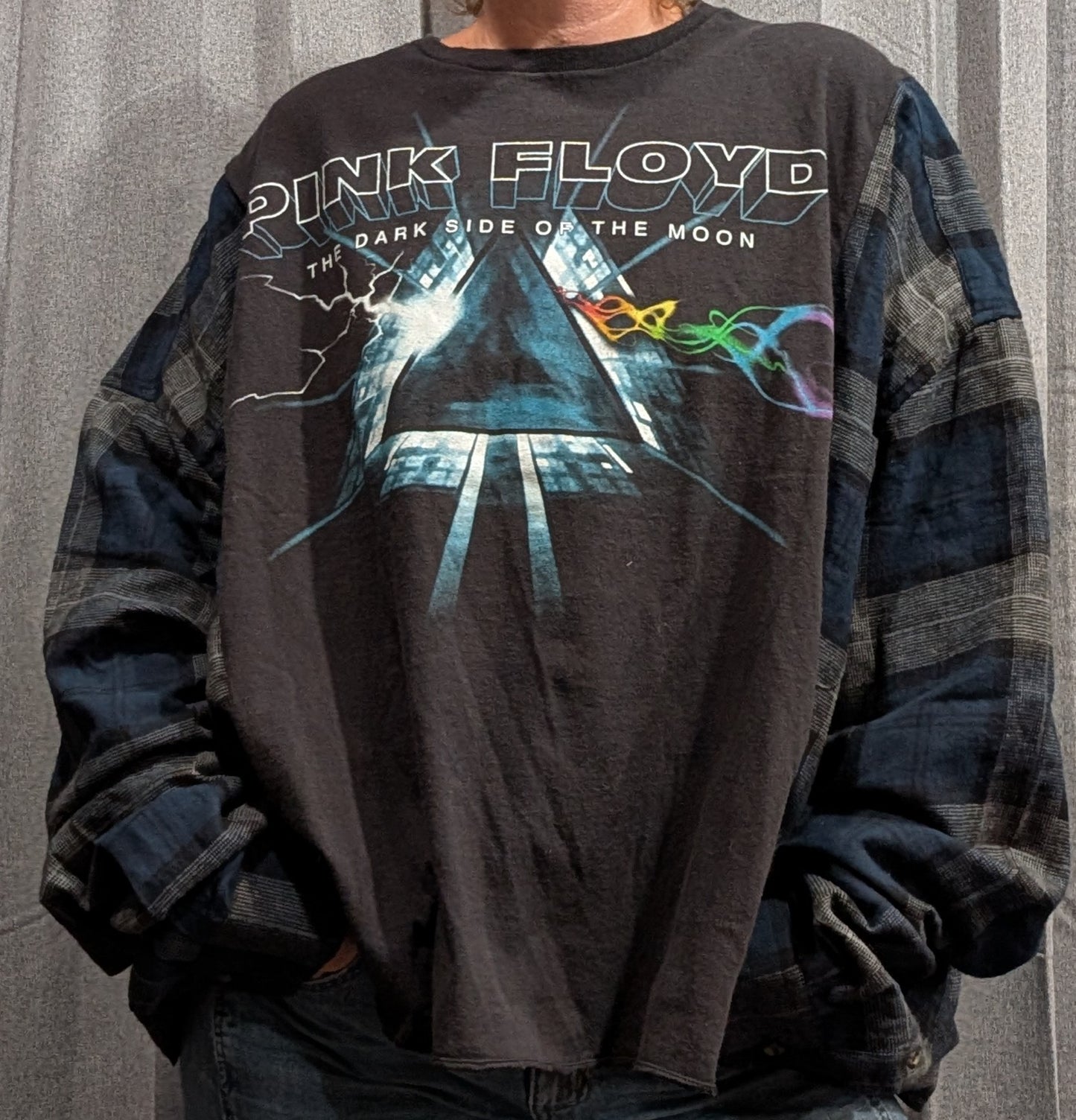 Flannel Mash Up Top - Pink Floyd