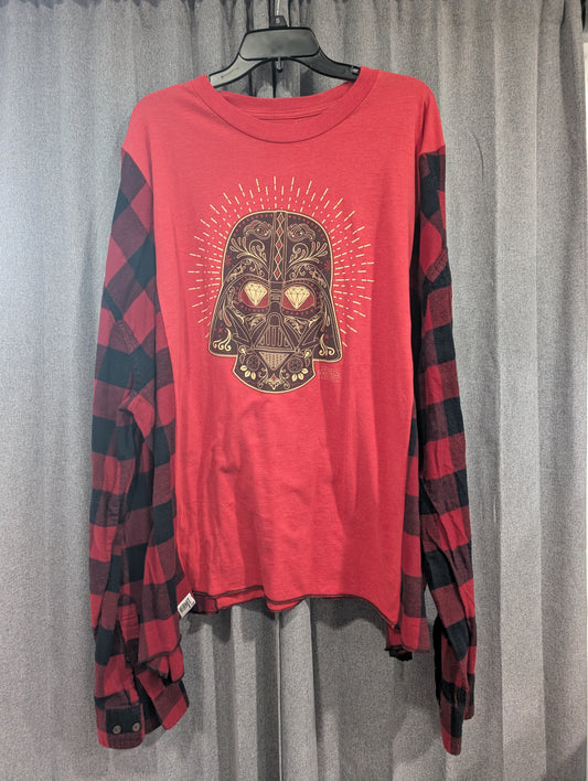 Flannel Mash Up Top - Star Wars Darth Vader
