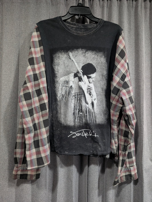 Flannel Mash Up Top - Jimmy Hendrix
