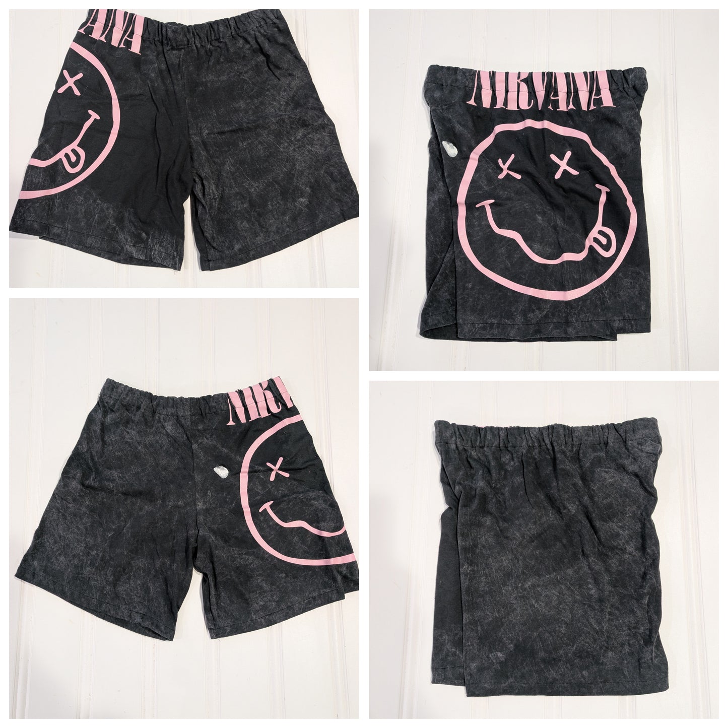 Band Tee Shorts - Nirvana Gray