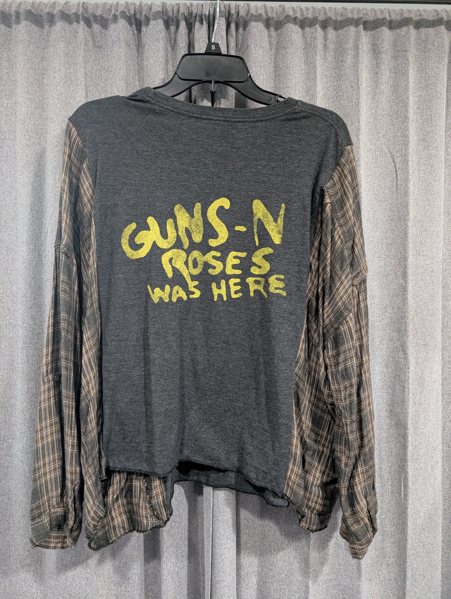 Flannel Mash Up Top - Guns and Roses Was Here