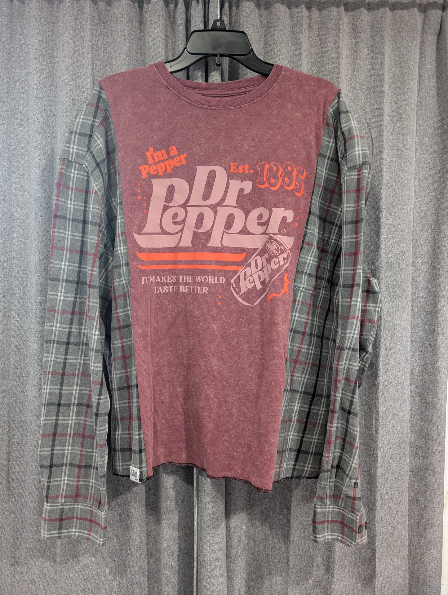 Flannel Mash Up Top - Dr Pepper