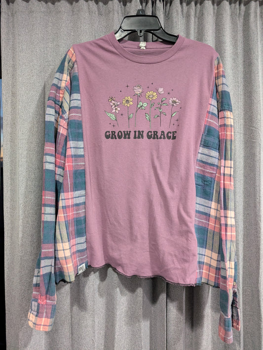Flannel Mash Up Top - Grow in Grace