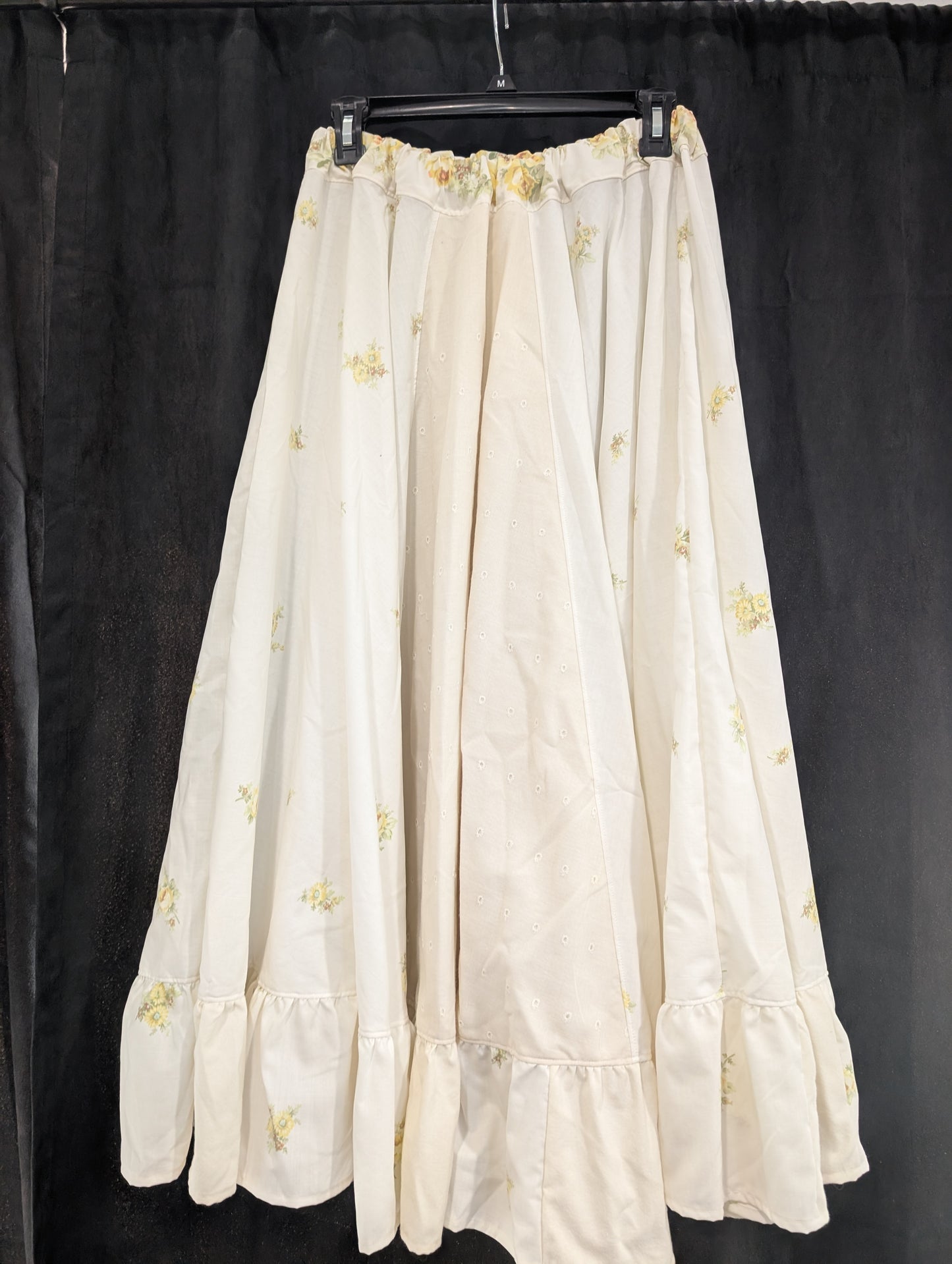 Yellow Floral Maxi Circle Skirt