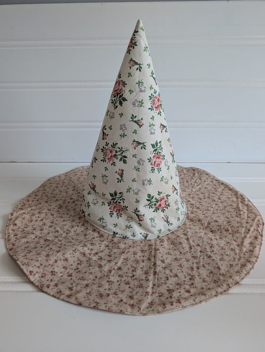 Floral Whimsy Floppy Witch Hat - 13