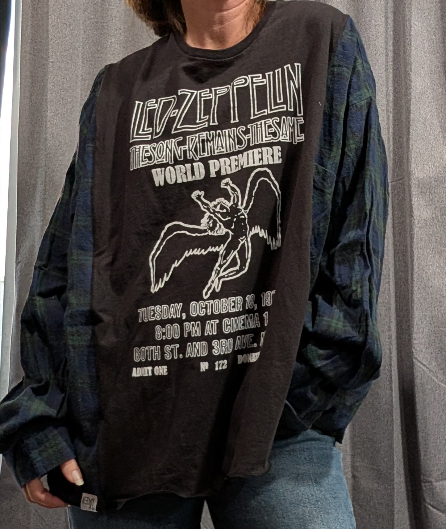 Flannel Mash Up Top - Led Zeppelin Song Remains the Same