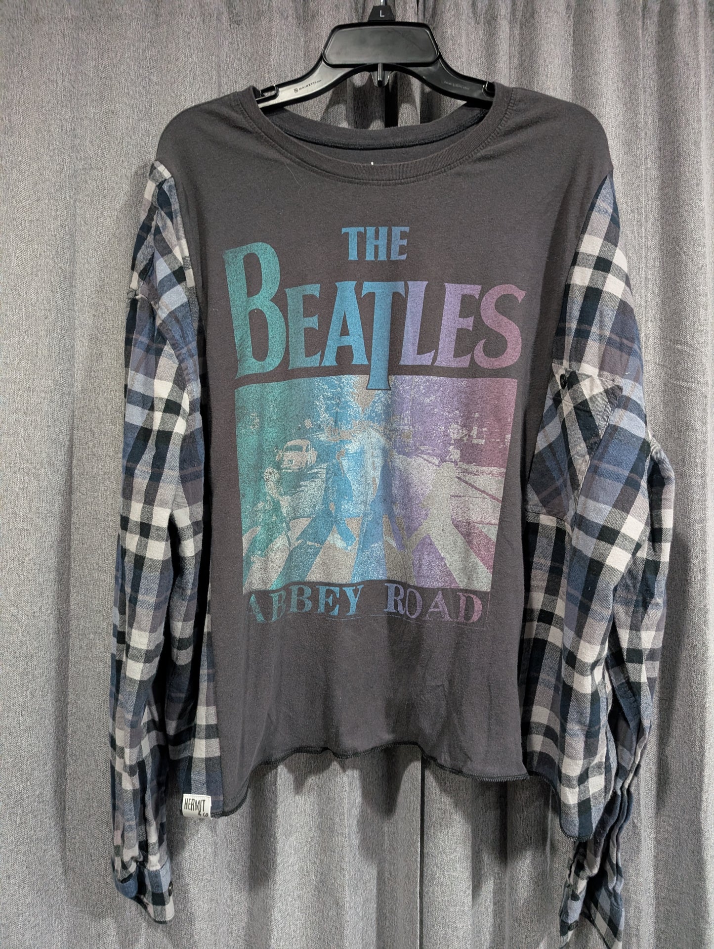 Flannel Mash Up Top - Beatles Blue