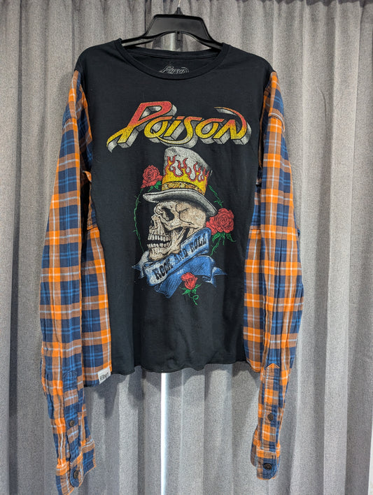 Flannel Mash Up Top - Poison
