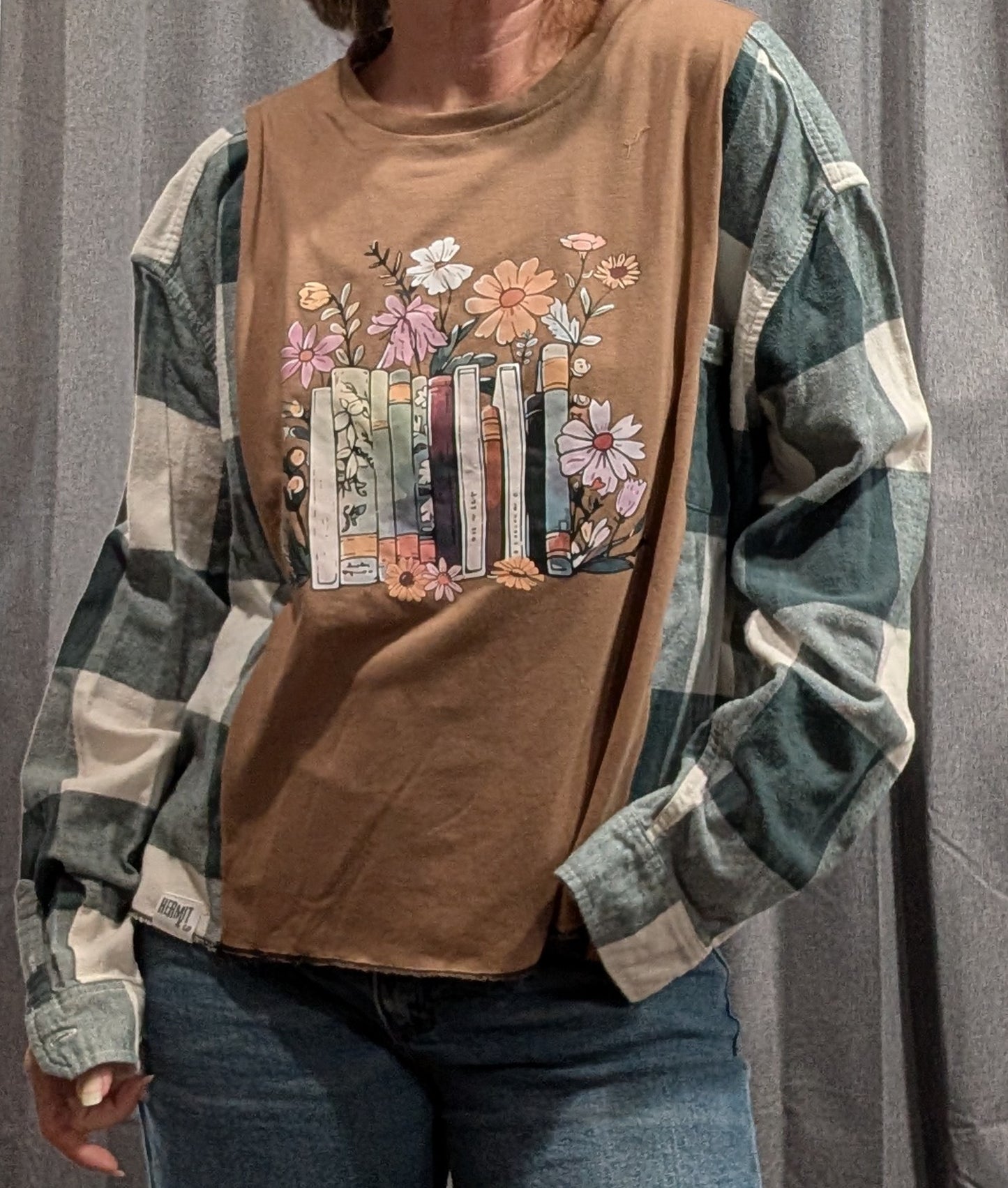 Flannel Mash Up Top - Books