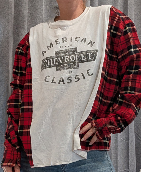 Flannel Mash Up Top - Chevy