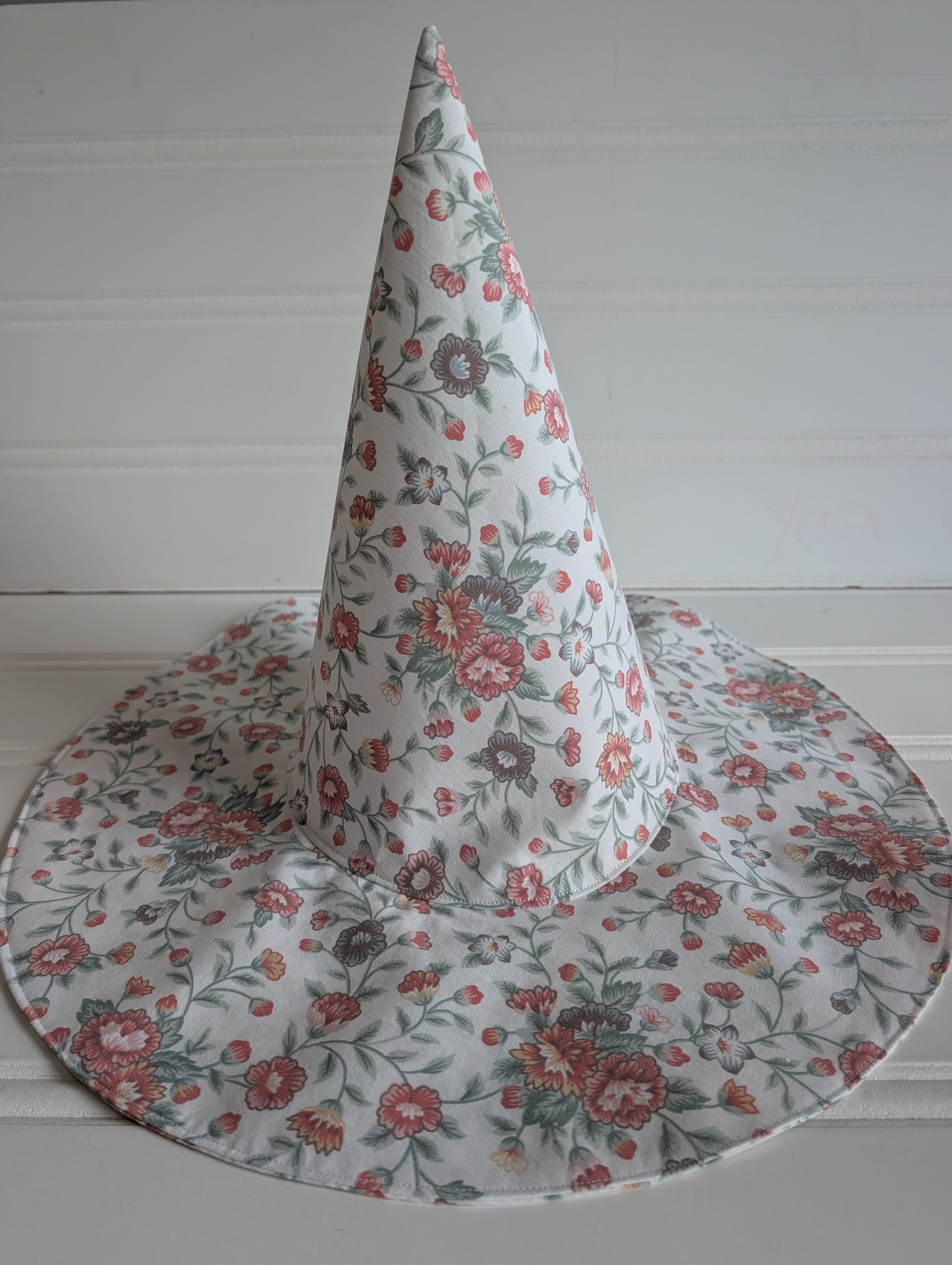 Floral Whimsy Floppy Witch Hat - 1