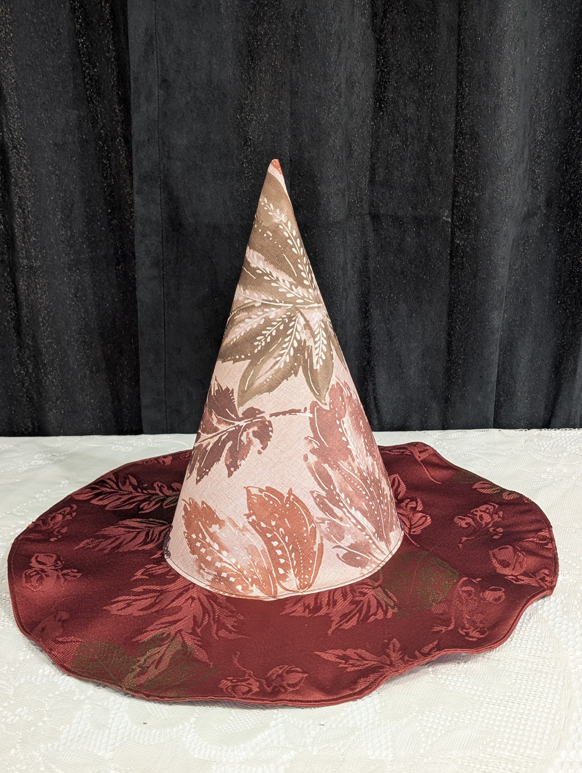 Fall Floral Whimsy Floppy Witch Hat - 5