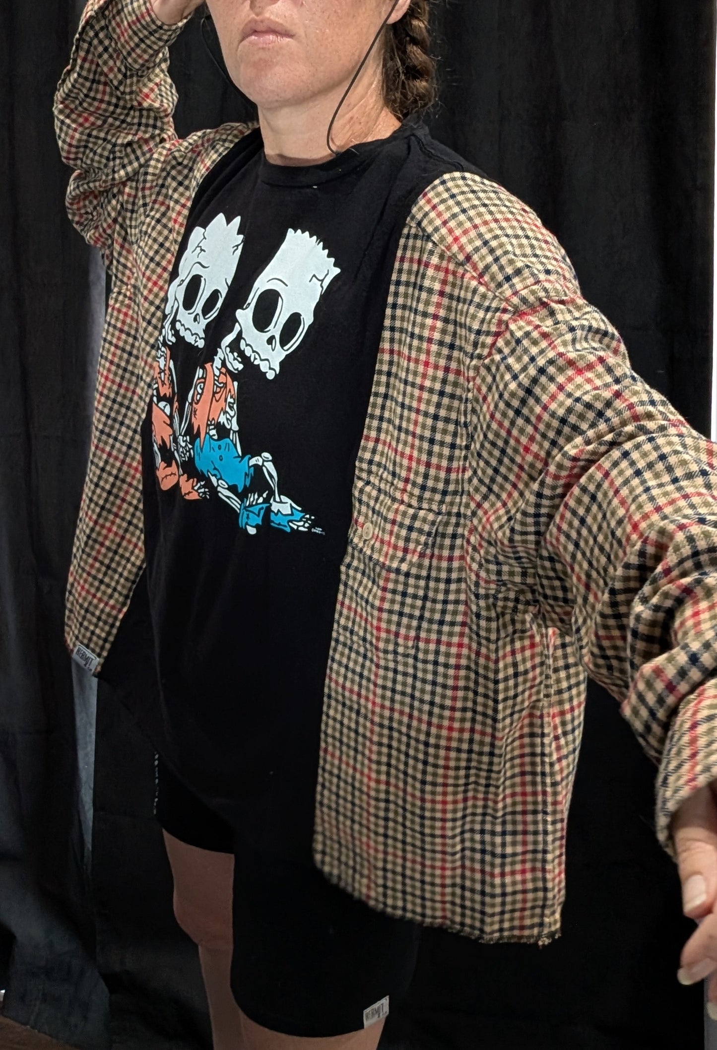 Flannel Mash Up Top - Simpsons