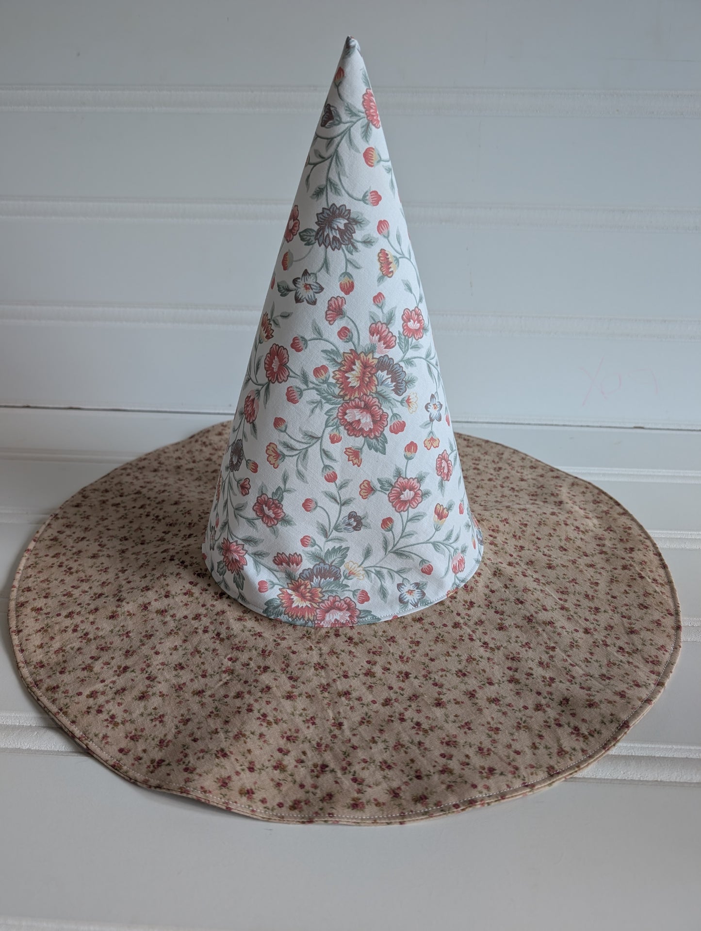 Floral Whimsy Floppy Witch Hat - 8