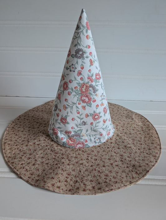Floral Whimsy Floppy Witch Hat - 8