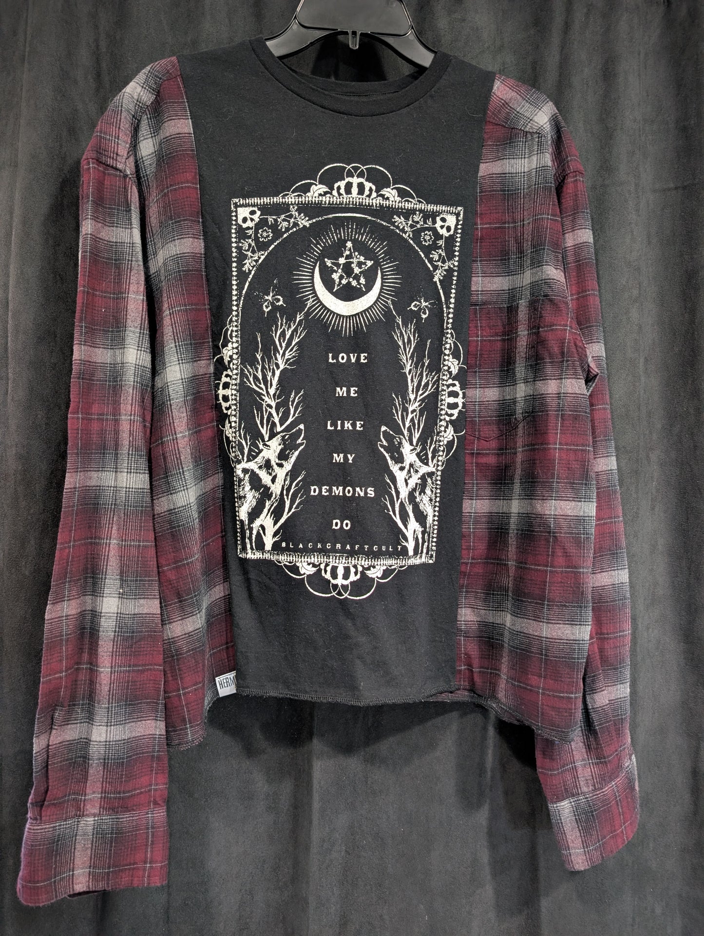 Flannel Mash Up Top - Love me Like my Demons Do
