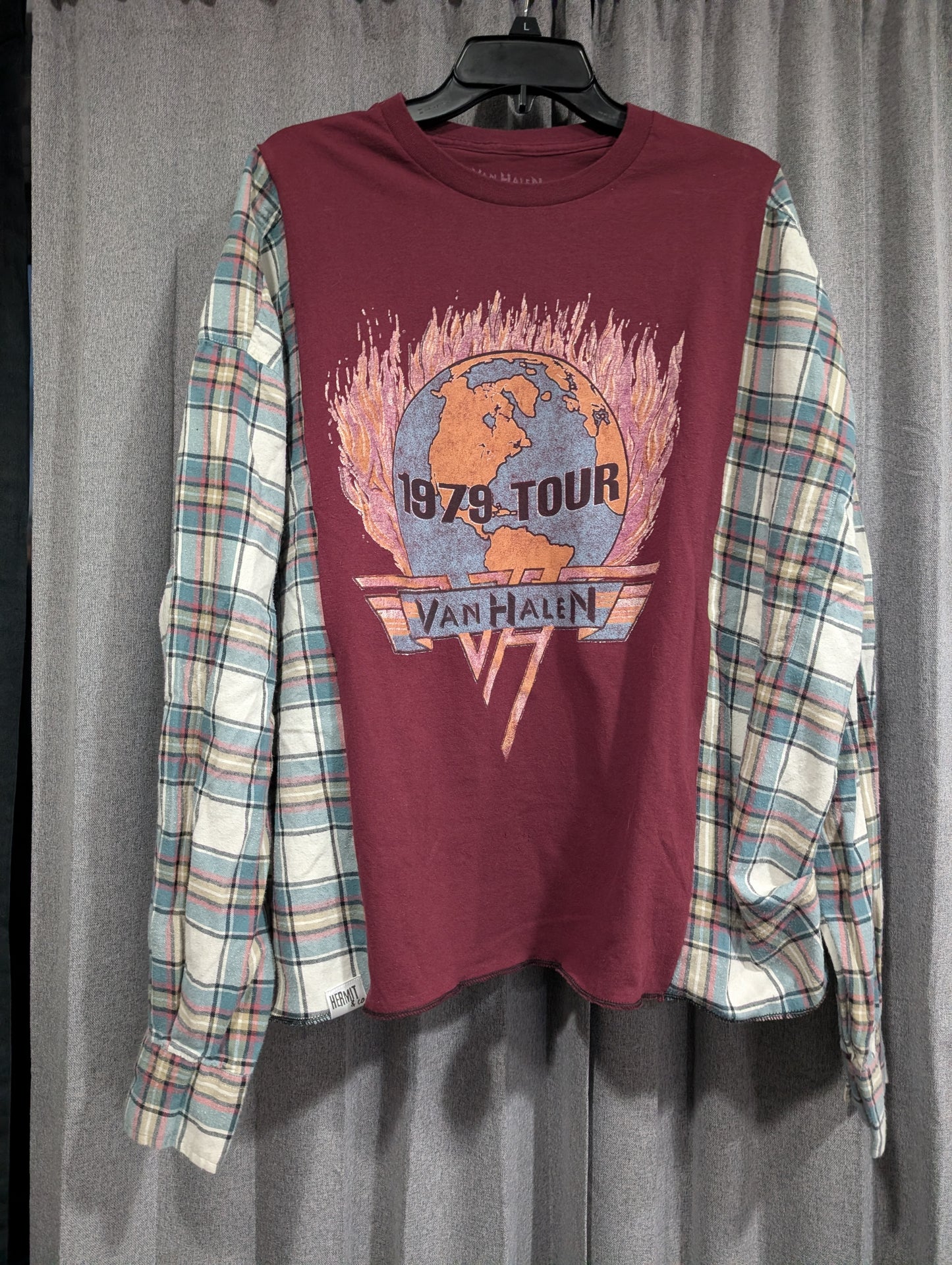 Flannel Mash Up Top - Van Halen