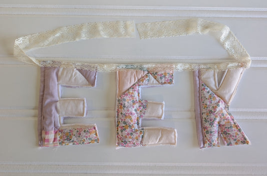 Quilted Boo Banner Pastel