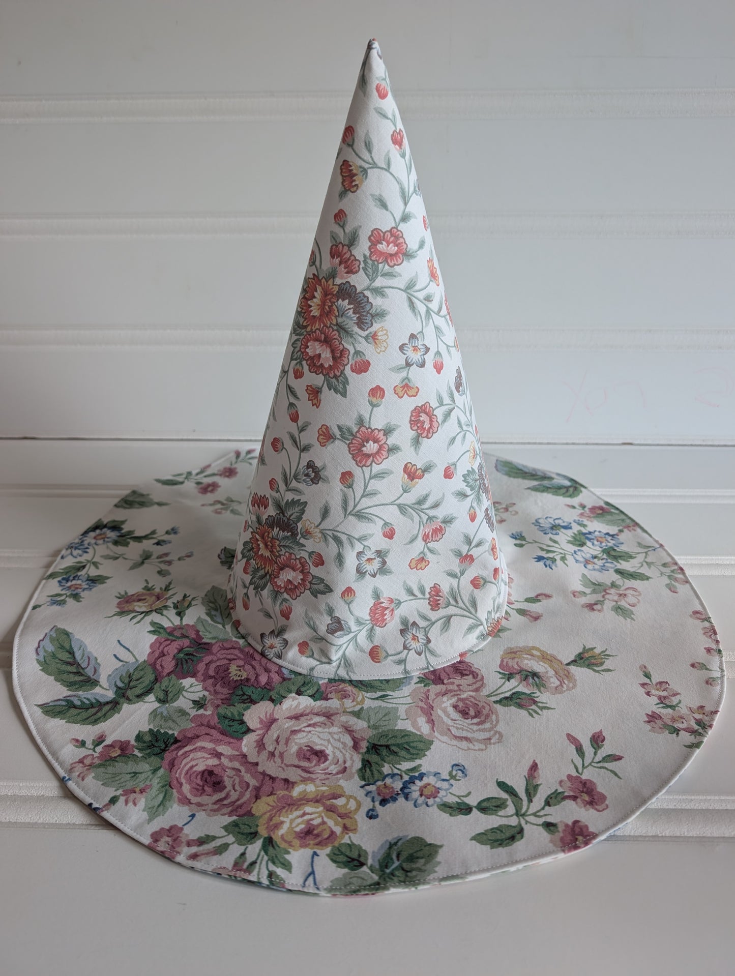 Floral Whimsy Floppy Witch Hat - 5
