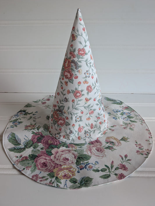 Floral Whimsy Floppy Witch Hat - 5