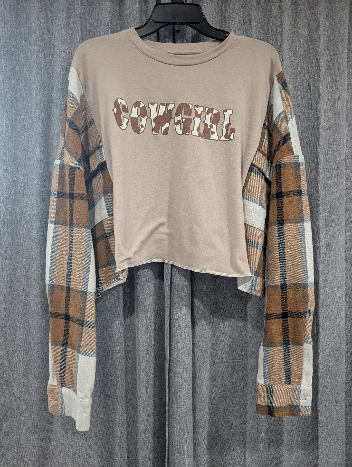 Flannel Mash Up Top - Cowgirl Cropped