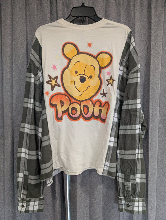 Flannel Mash Up Top - Winnie the Pooh