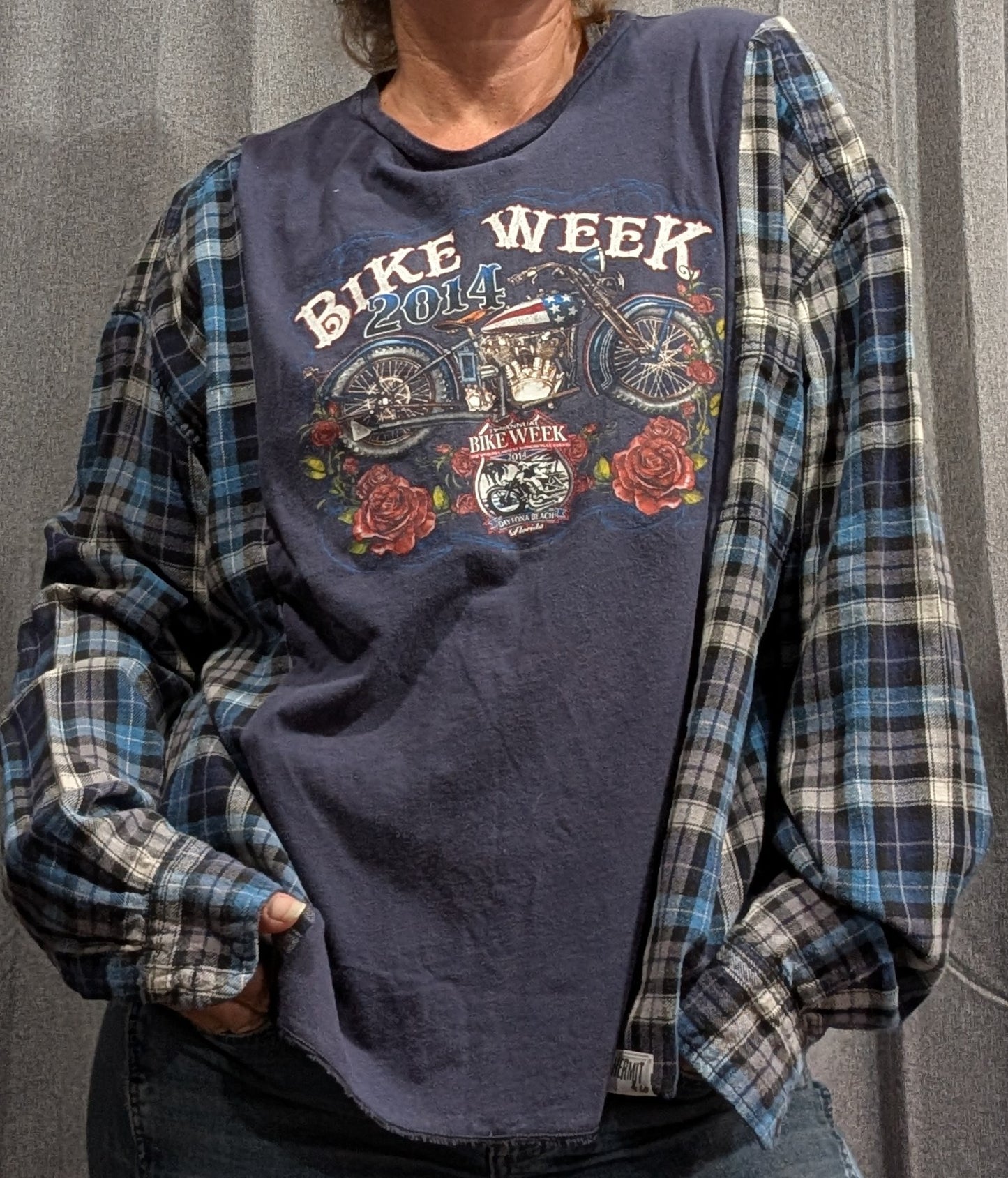 Flannel Mash Up Top - Bike Week
