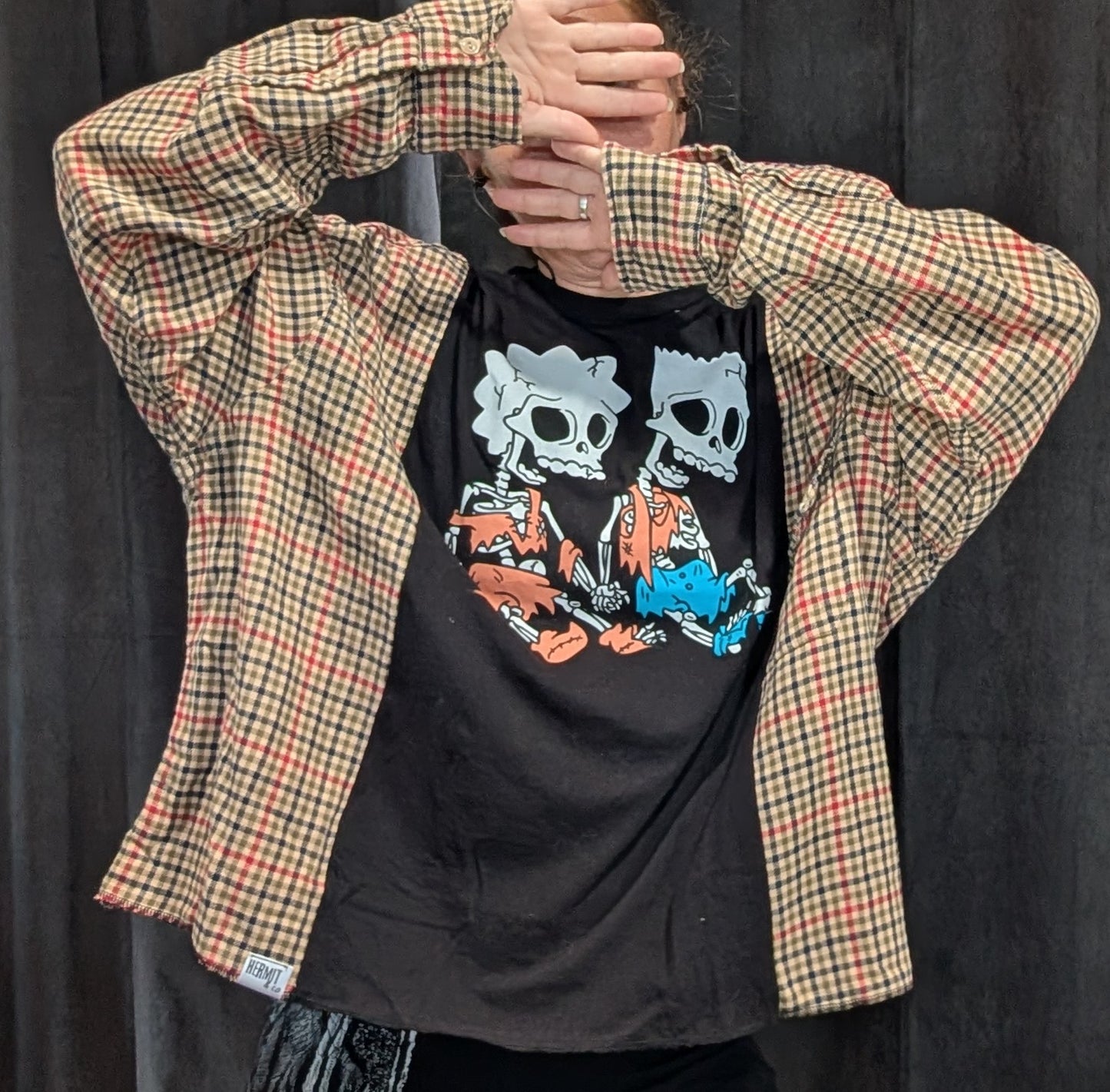Flannel Mash Up Top - Simpsons