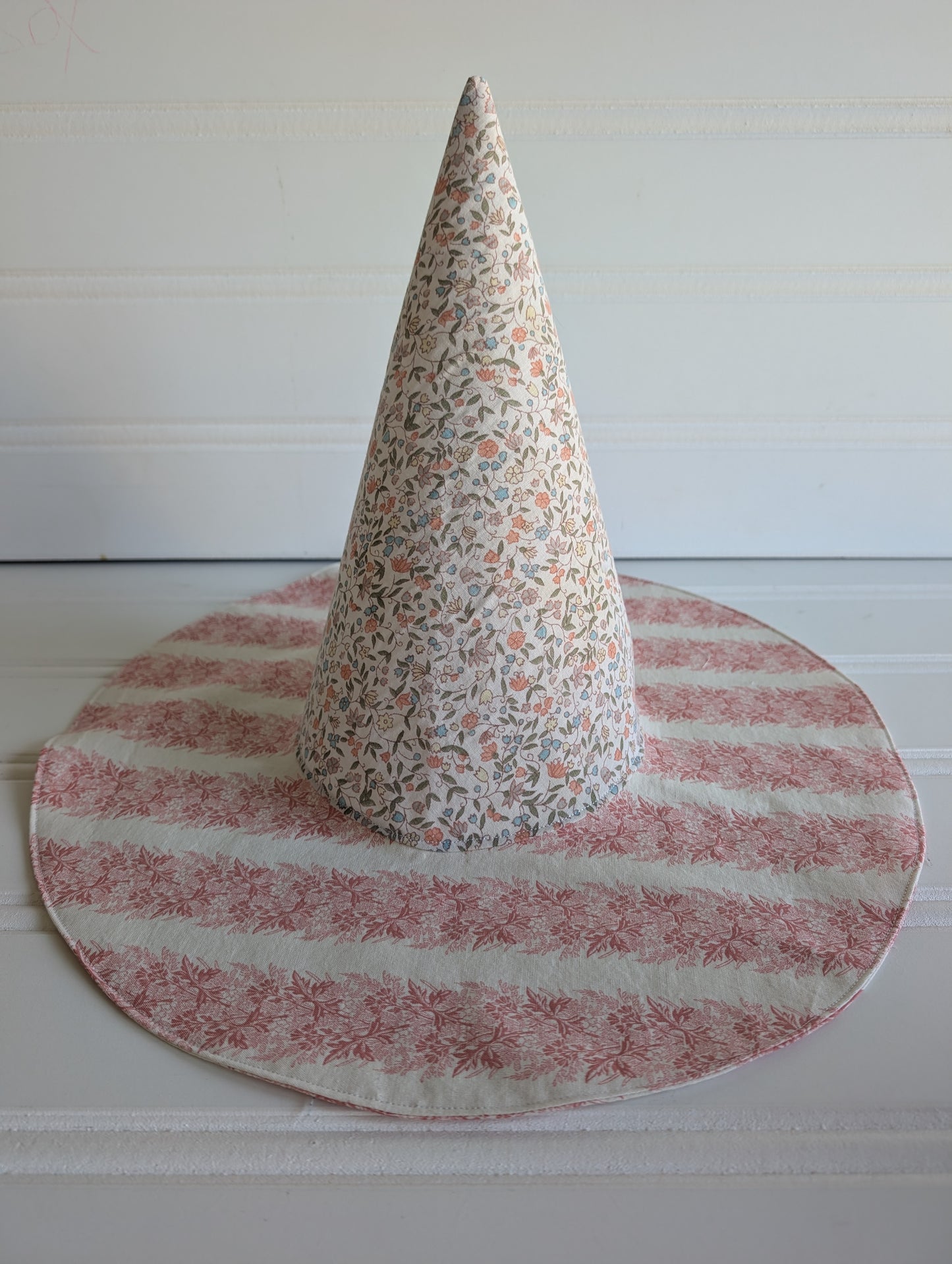 Floral Whimsy Floppy Witch Hat - 01