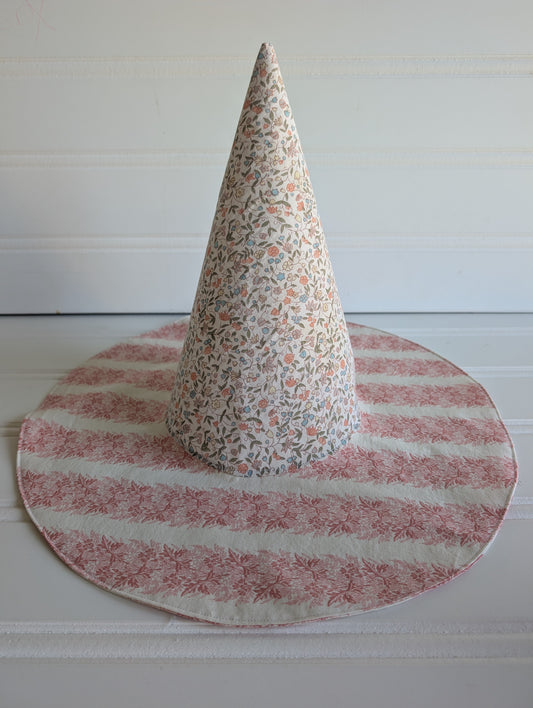 Floral Whimsy Floppy Witch Hat - 01
